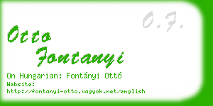 otto fontanyi business card